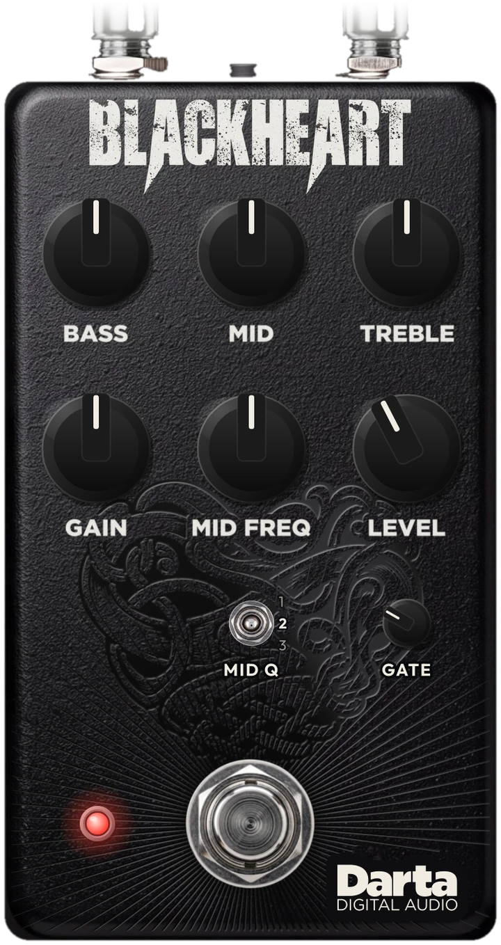 BLACKHEART - high-gain distortion pedal plugin by Darta Digital Audio